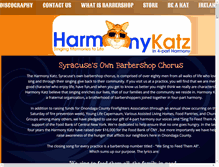 Tablet Screenshot of harmonykatz.com
